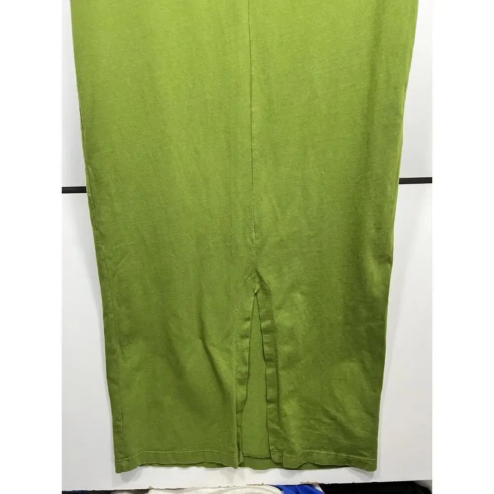 VELVET By Graham & Spencer Cotton Sleeveless Midi Dress Size Small Grass Green - Picture 8 of 9